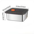 316 Stainless Steel Food Storage Containers Airtight Lids Fresh-keeping Container Metal Refrigerator Container for Lunch, Picnic. 