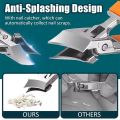 Slanted Nail Clippers Wide Jaw Opening Anti-Splash Nail Clipper Stainless Steel Toenail Cutter Diagonal Pliers Manicure Tools. 