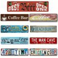 Vintage Metal Aluminium Signs Funny Coffee Bar 420 TIME BBQ Beer Retro Signs For Bar Club Man Cave Home Kitchen Wall Art Decor. 