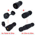 M25 Connector Male Female Wire or Panel Mount 3Pin Welding Power Plug Waterproof for WVC600W-2800W Solar Grid Tie Micro Inverter. 