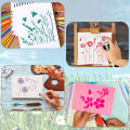 15PCS Large Stencil Templates – 6*6inch Reusable Painting Set for Wall, Fabric, DIY Crafts. 