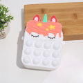 Girls Silicone Cute Unicorn Messenger Bag Coin Purse Children's Decompression Pop Fidget RandomColor. 