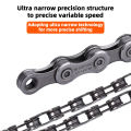 PINMOAP Bicycle Chain 6/7/8/9/10/11 Mountain Bike Road Bike Variable Speed Chain With Magic Buckle Durable Sturdy Repair Parts. 