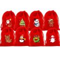 Christmas Velvet Bags Advent Calendar Xmas Gift Bags 9x12 15x20cm Drawstring Pouch Xmas Candy Jewelry Packaging Bags.