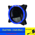 12V 120mm Silent Computer Cooling PC Case Fan Dual Halo Colors Fan Mute and Large Air Volume. 