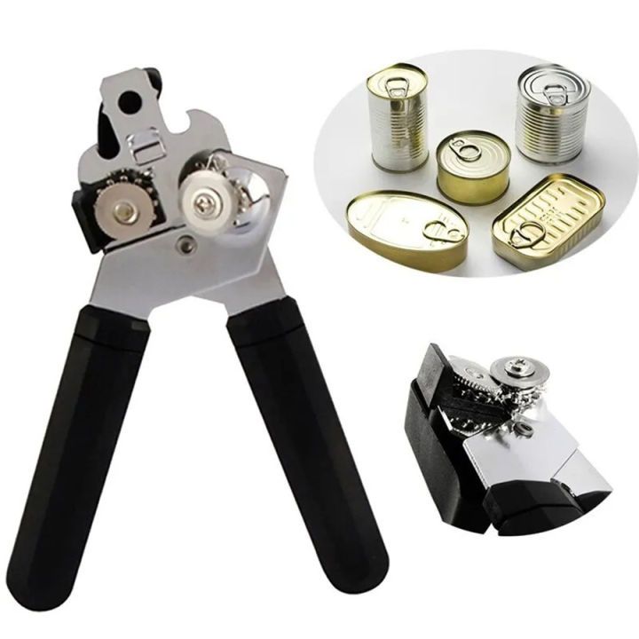 Stainless Steel Multifunctional Professional Can Manual Can Opener Craft  Grip Can Opener Bottle Opener Kitchen Gadgets