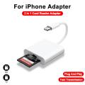 2 In 1 OTG LightningCard Reader Lightning to SDTF Memory Card Adapter For PCLaptop iPhone Multi Smart CardreaderNo APP Requires.