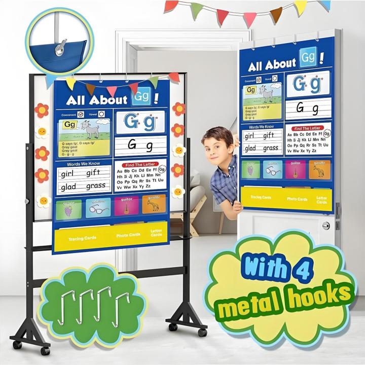 Alphabet Learning Pocket Chart Alphabet Chart for Wall Homeschool ...