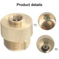 Outdoor Camping Brass Adapter For Gas Flat Tank To Mapp Interface. 