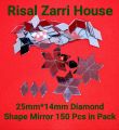 Glass Diamond Shape Small Mirrors For Arts And Crafts DIY Mirrors. Diamond Shape Mirror Mosaic Tiles. 