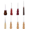 1PC/8PCS Awl Pricker Hole Maker Tool Punch Sewing Stitching Leather Craft Wooden Handle. 