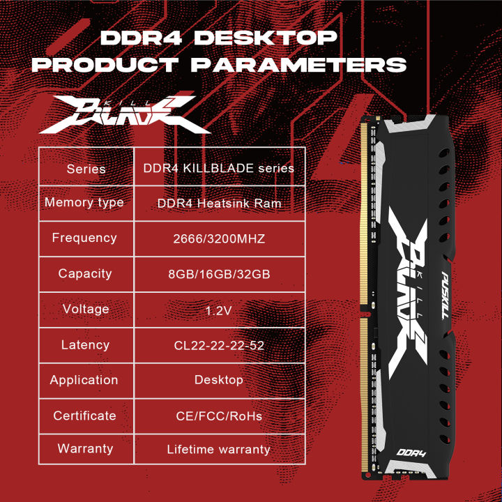 PUSKILL%20Mem%C3%B3ria%20RAM%20DDR4%2016GB%208GB%201.2V%203200MHz%202666MHz%20Desktop%20Computer%20UDIMM%20Cooling%20Vest%20Memory%20Memoria%20-%20Image%203