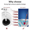 Household Pneumatic Toilet Cleaner With Blocked Sewer Pipes Bathroom Tool Toilet Snake Drain Clog Remover -1pcs. 