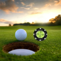 1pc High-Precision Golf Ball Marker with Green Reading Aid, Hat Clip - Target Design (Up Hill/Down Hill/Breaks Left/Right).
