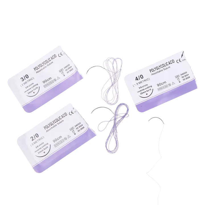 Medical Threading 1/6/10/12pcs Polypropylene Monofilament Medical Thread Needle Surgical ...