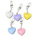 5-Color Heart Keychain Palette Empty Makeup Compact DIY Refill Case Portable Cosmetic Storage Small Blush Container〔YY26〕. 
