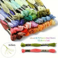 12PCS Cross Stitch Thread 8 Meters Embroidery Threads Floss Home Sewing Craft Thread DMC Rainbow Gradient Color. 