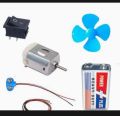 DC motor fan Set Electronic Science project Kit with Battery. 