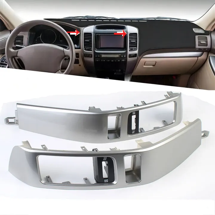 Luchtuitlaat Rooster Voor Toyota Land Cruiser Prado 120 (2003-2009) – Set Van 2, Zilver, ABS