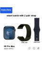 Haino Teko Germany H9 Pro Max Smart Watch AMOLED Display with 2 Pair Strap. 