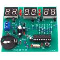 DIY Kits AT89C2051 Electronic Clock Digital Tube LED Display Suite Electronic Module Parts and Components DC 9V-12V. 
