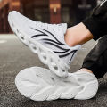 2024 Fashion Running Shoes Men Flame Printed Sneakers Knit Athletic Sports Blade Cushioning Jogging Trainers Lightweight. 