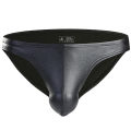 Male's Briefs Faux Leather Jockstrap Stretch Briefs Pouch Panties Underwear Low Waist Soft Male Underpants.