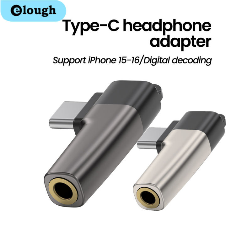 90° Elbow USB Type C To 3.5mm Aux Adapter Type-c 3.5 Jack Audio Cable Earphone Cable Converter for iPhone 15 16  