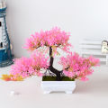 Artificial Plastic Plants Bonsai Small Tree Pot Potted Flower Garden Fake Plant Arrangement Ornaments Room Home Table Decoration. 