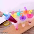 6 PCS SET Ice Lolly Mold PP Straw Design Reusable Ice Popsicle Ice Pop Makers DIY Homemade Ice Cream Popsicle Tray Kitchen Frozen Tool, Color Random. 