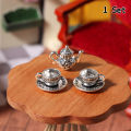 1Set 1:12 Dollhouse Miniature Hand-brewed Coffee Stand Glass Pot Funnel Mini Coffee Stand Coffee Maker Cup Model Kitchen Decor. 