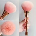 Rose Golden Fan Makeup Brush,Cosmetic Brush Loose Powder Brush ,Highlighting Brush Blush Brush-Soft Hair Makeup Fixing. 