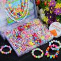 Girls DIY Bead Set Jewelry Making Kit for Kids Girl Pearl Beads for Bracelets Rings Necklaces Creativity Kits Art Craft. 