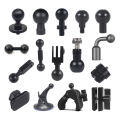17mm Ball Head Adapter Clip Mount for Action Camera 17mm Ballhead Converter to 1/4 Screw Head For Double Socket.