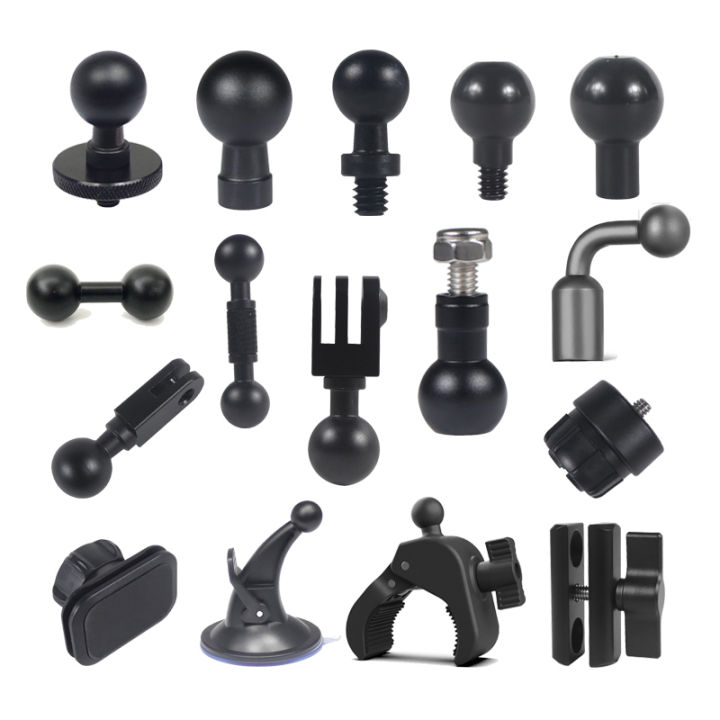 17mm Ball Head Adapter Clip Mount for Action Camera 17mm Ballhead Converter to 1/4 Screw Head For Double Socket