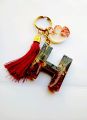 Alphabet keychain letter H customize name keychain. 