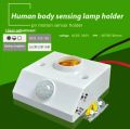 Automatic Human Body Infrared IR Sensor LED Bulb Light E27 Base Lamp Holder. 