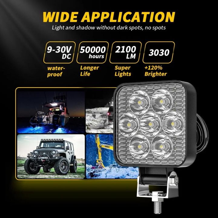 Mini%202.5%20"Square%20Mini%20Led%20Square%20Work%20Light%20Pole%207LED%20Cross%20Country%20Marine%20Spotlight%204X4%20Jeep%20JK%204Wd%20Truck%209V-30V%20-%20Image%205