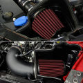 Neck 4" 100mm Universal Car High Flow Cold Air Intake Air Filter Power Intake Air Inlet System Mushroom Head Air Cleaner Red. 