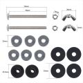 M6 Toilet Tank Fixing Screw Set With 304 Stainless Steel Bolts And Flat Washers For Bathroom Sink Sealing Ring.