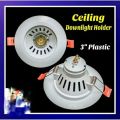 Ceiling Downlight Bulb Holder Cieling Light Holder Screw type E27-3 Inch PVC Plastic. 