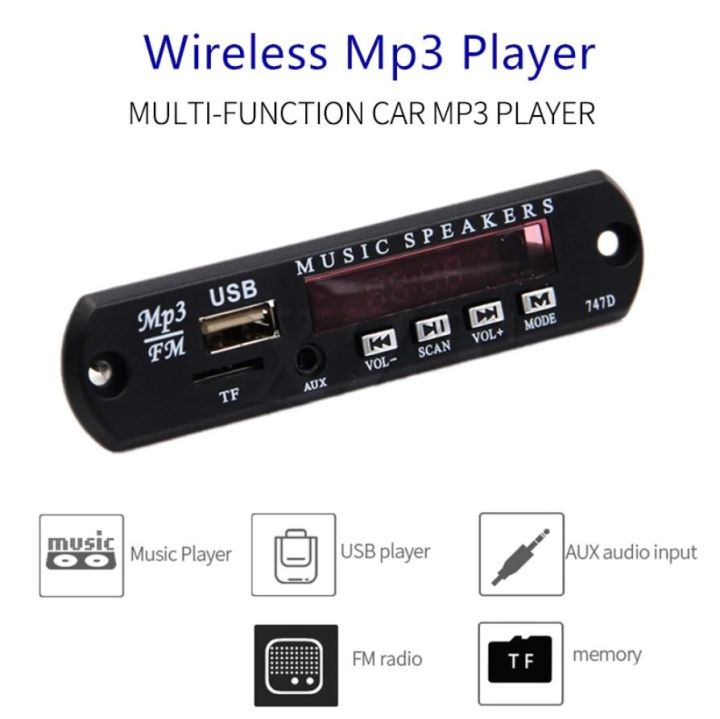 12v%20USB%20kit%20bluetooth%20and%20FM%20Radio%20AUX%20with%20remote%20and%20power%20connector%20cables%20-%20Image%204