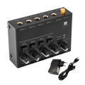 Ultra Low Noise 4 Channel Line Stereo Mixer 4 Input 1 Output DC 5V Mini Audio Mixer Microphone Guitar Bass Keyboard Mixers. 