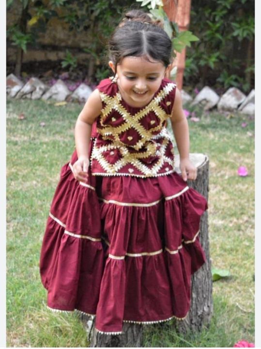 "Glimmering%20Grace:%20Gotta%20Work%20Lehenga%20Choli%20Ensemble%20for%20Little%20Fashionistas"%20-%20Image%207