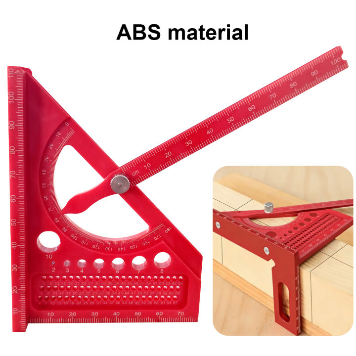 ABS material 3D Adjustable Carpentry Square Protractor With 180 Degree ...