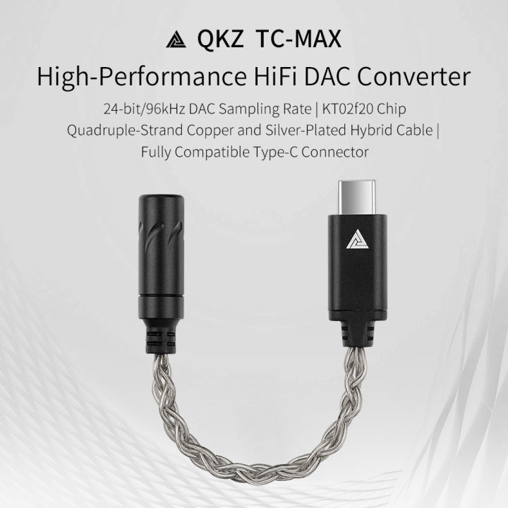 QKZ%20TC-MAX%20Pro%20HiFi%20DAC%20USB%20Type%20C%20To%203.5mm%20Headphone%20Amplifier%20Audio%20Decoder%20IEM%20AMP%20Mobile%20Phone%20Adapter%20CX31993%2032bits/384kHz%20-%20Image%203