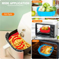 Air Fryer Silicone Liners Pot,Airfryer Basket Cooking Gadgets ,Reusable Baking Tray Non-stick Pizza Pan Oven Kitchen Accessories. 