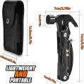 12-in-1 Multifunctional Hammer Tool for Men, Portable Mini Hammer with Nail Clipper, Pliers, Knife, Saw, Screwdrivers, Bottle Opener, Gift for Dad, Grandpa, Husband, DIYers, Camping, Outdoor & Home Use, Compact Stainless Steel Heavy-Duty Tool with Case. 
