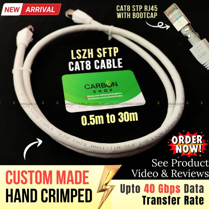 Cat8%20Cable%2040Gbps%202000Mhz%20Pure%20Copper%20Internet%20Ethernet%20Network%2022AWG%20RJ45%20Shielded%20Indoor%20LAN%20Cat%208%20Cable%20SFTP%20%20Ethernet%20Cable%20CAT8%2040Gbps%202000MHz%20for%20Gaming,%20Router,%20PC%20-%20High%20Speed%20Reliable%20and%20Stable%20Connectivity%20-%20Image%202