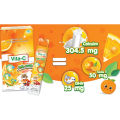 Vita-C Jelly Strip, Orange Flavored Jelly Mixed with Vitamin C for Children, Dietary Supplement for Children. Vitamins for Children (10 Packets/Box) Vitamin C 50Mg.. 